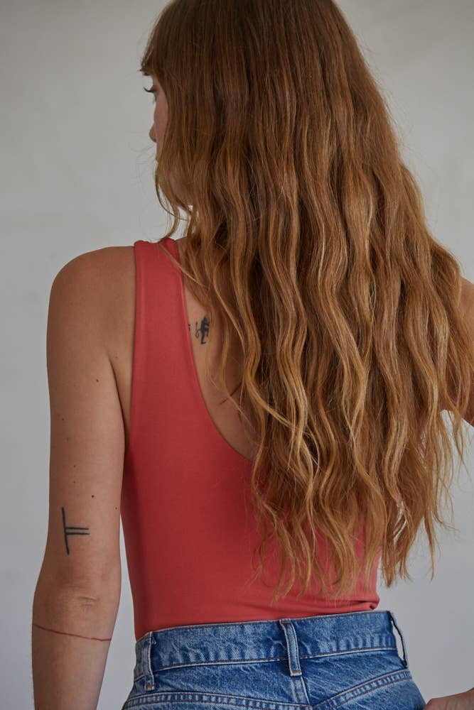 By Together - Vendita all'ingrosso Body - Donna - S1088 | Body senza maniche con scollo a V senza cuciture a doppio strato18