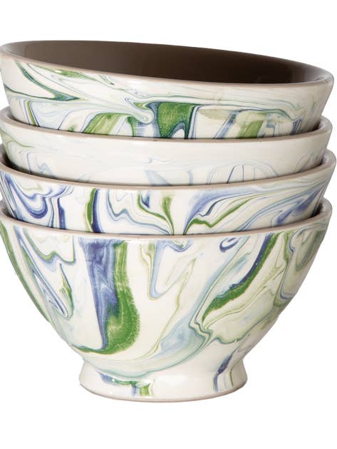 Marbled Ocean Bowl - Set of 4 for wholesale by Une Vie Nomade