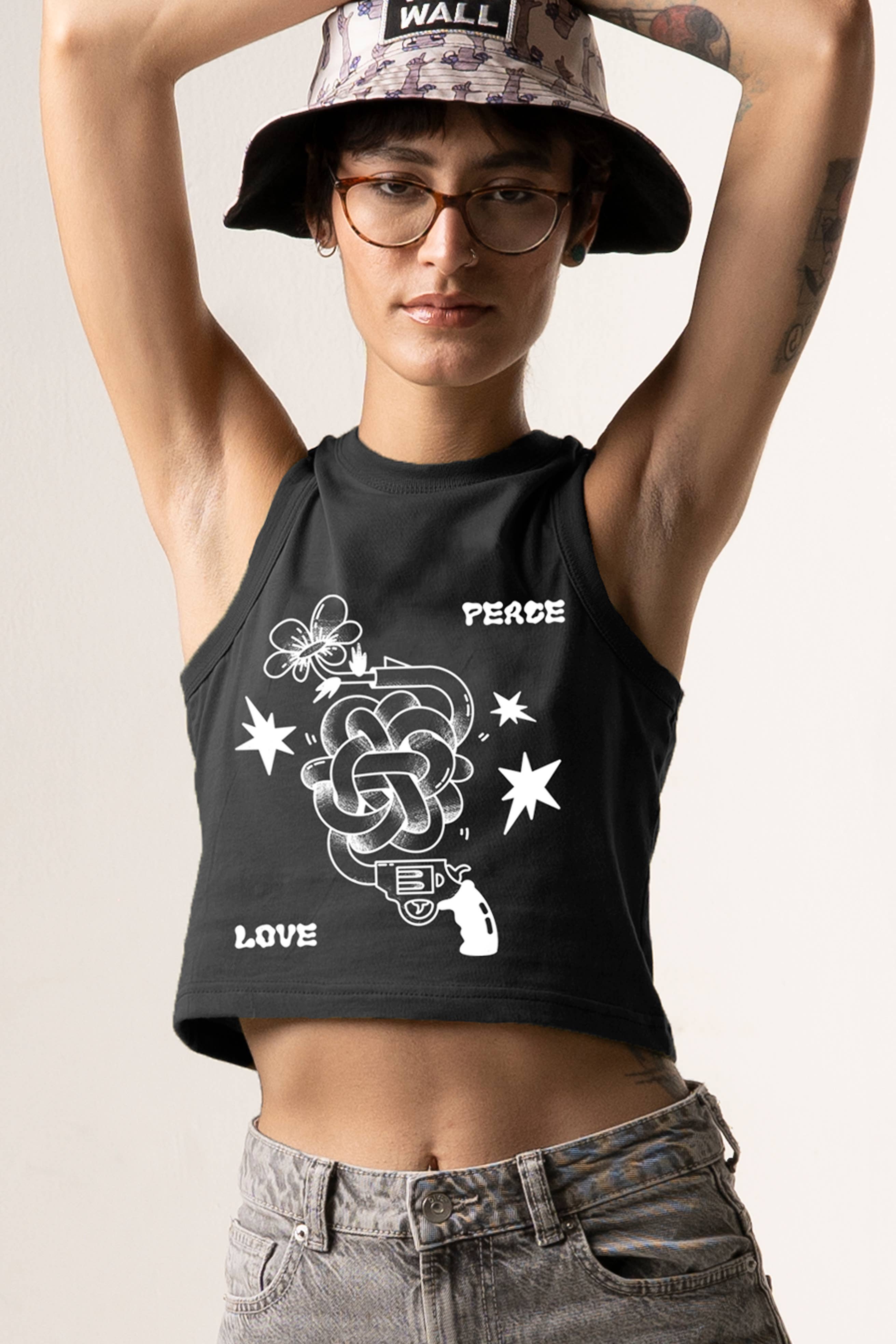 Black Fulana 1 Crop Tee for wholesale on Faire1