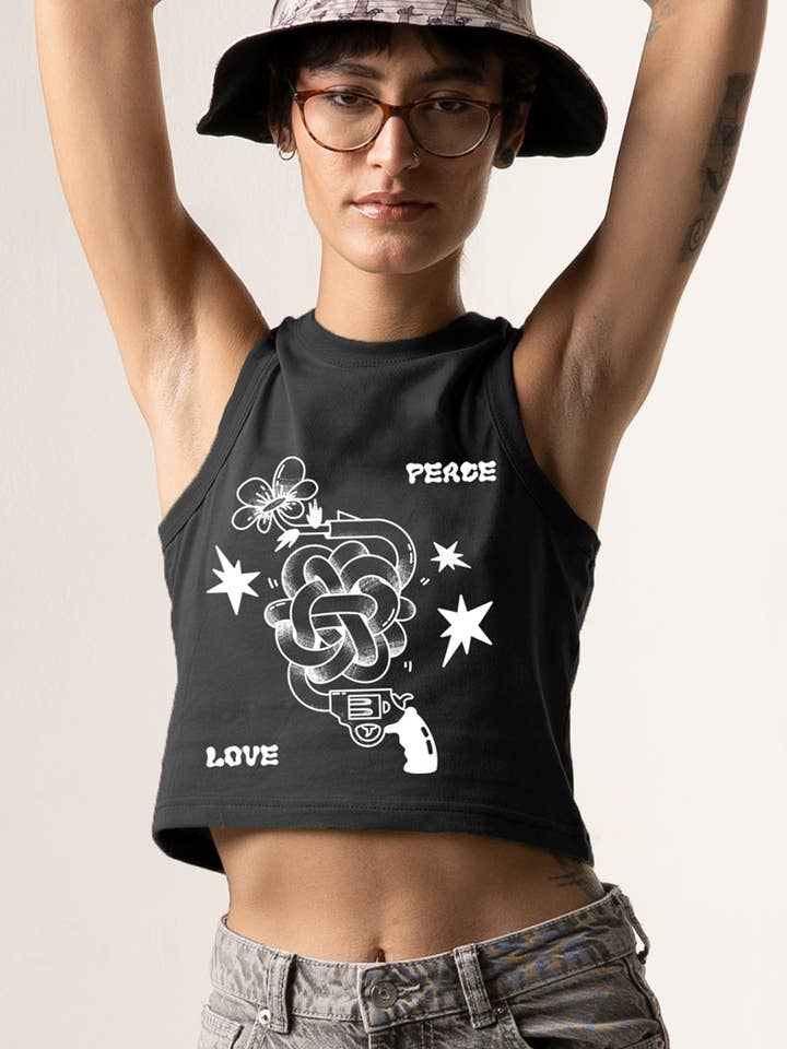 Black Fulana 1 Crop Tee for wholesale on Faire1