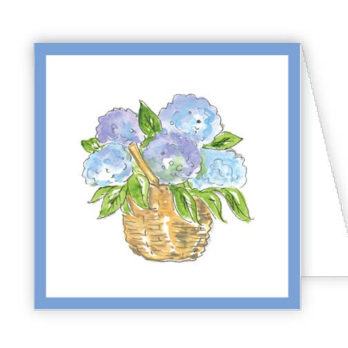 Cestino floreale con bordo blu chiaro. per la vendita all'ingrosso da parte di RosanneBeck Collections