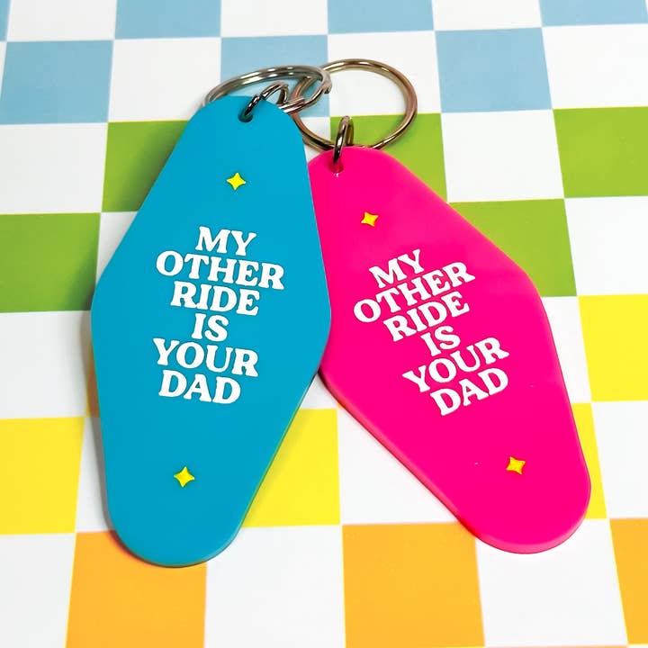My Other Ride is Your Dad - Laser Engraved and Hand Painted for wholesale by The Hissin' Kitten