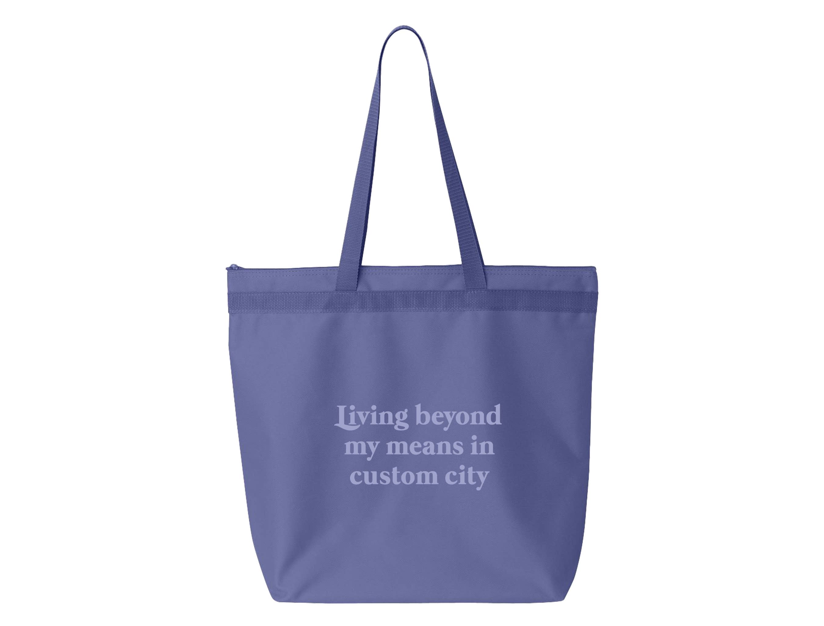 Calm Down Caren - Vente Tote bag – femme - Vivre au-delà de mes moyens à CUSTOM CITY - Grand sac fourre-tout à fermeture éclair1