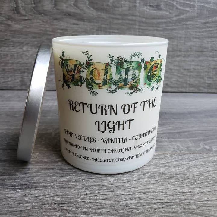 Earth's Essence - Wholesale Jar/Filled Candle - Yule 9 Oz Soy Candle2