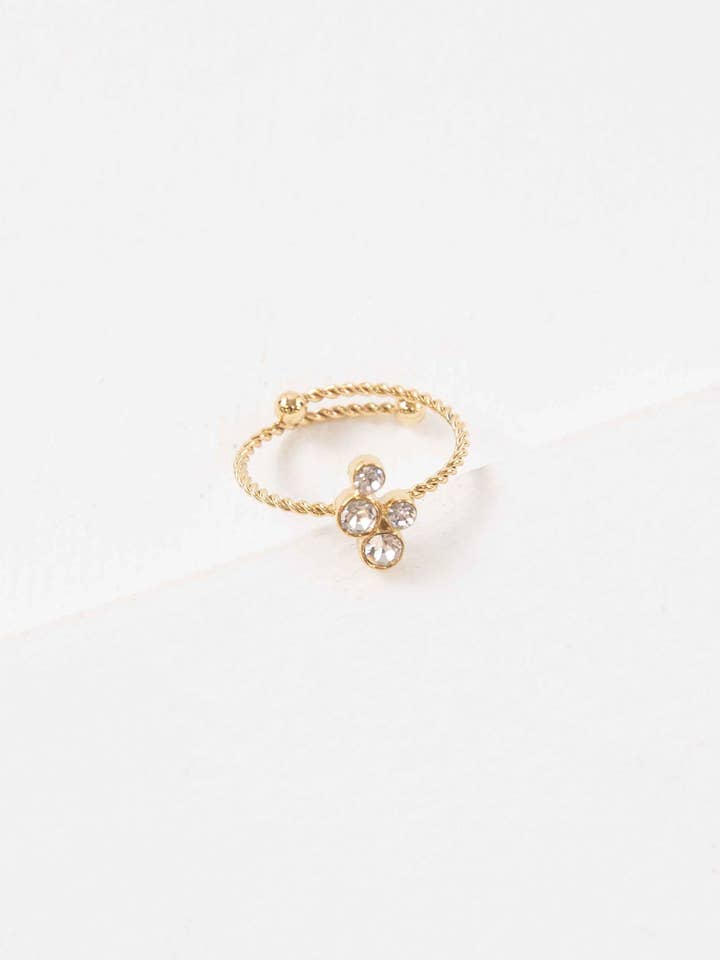 Crystal Bubble Adjustable Ring for wholesale by Lovoda