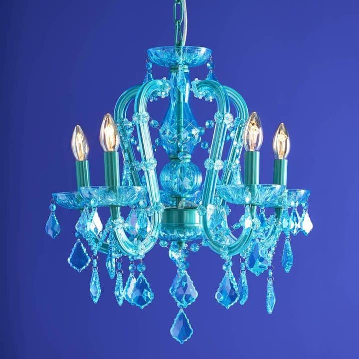 Aurora Chandelier, Blue 5-Light, Glass, 48 x 54 cm for wholesale by WERNS