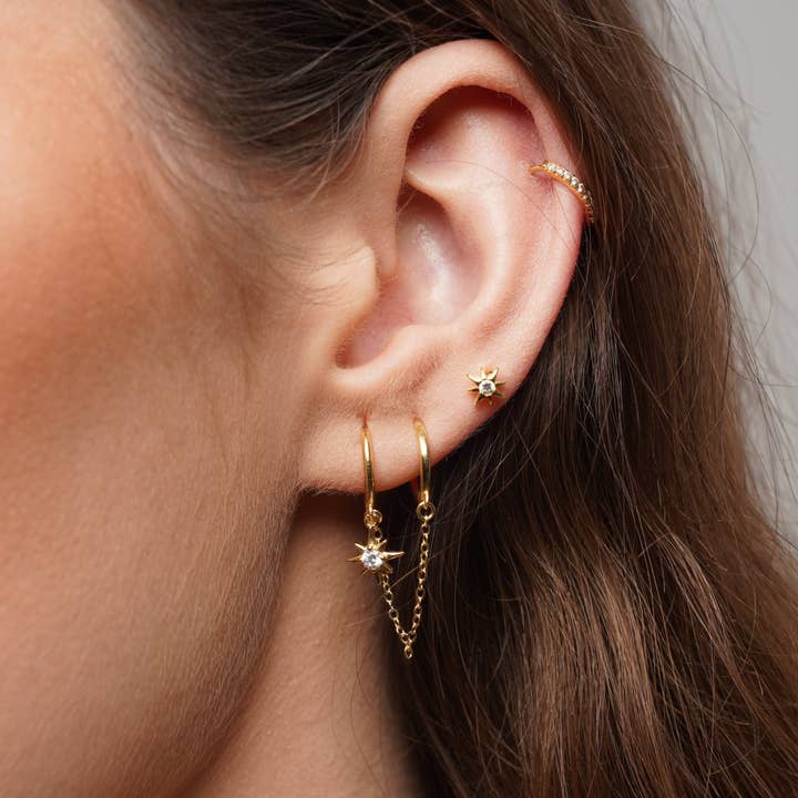 Diat - Wholesale Stud/Post Earrings - star stud earrings - helix earring - cartilage stud2