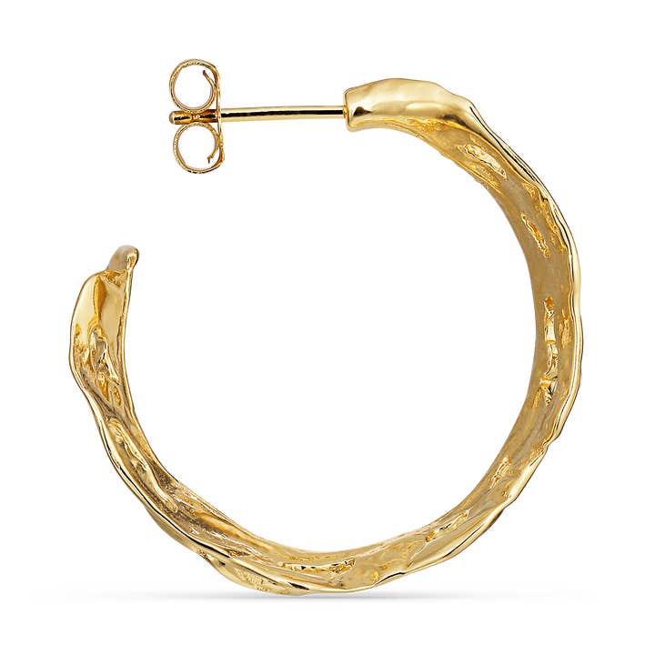 Grote Blad Oorbel - Verguld voor wholesale door Jane Koenig