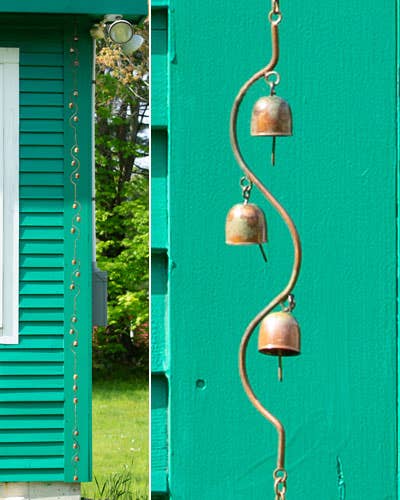 Ancient Graffiti - Wholesale Wind Chime - Flamed Bells Spiral Rain Chain