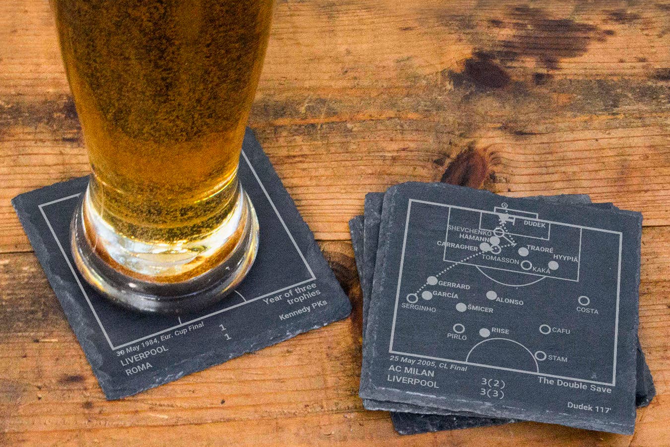 Playbook Products - Vendita all'ingrosso Sottobicchiere - Greatest Liverpool Plays: Slate Coaster (set di 4)2