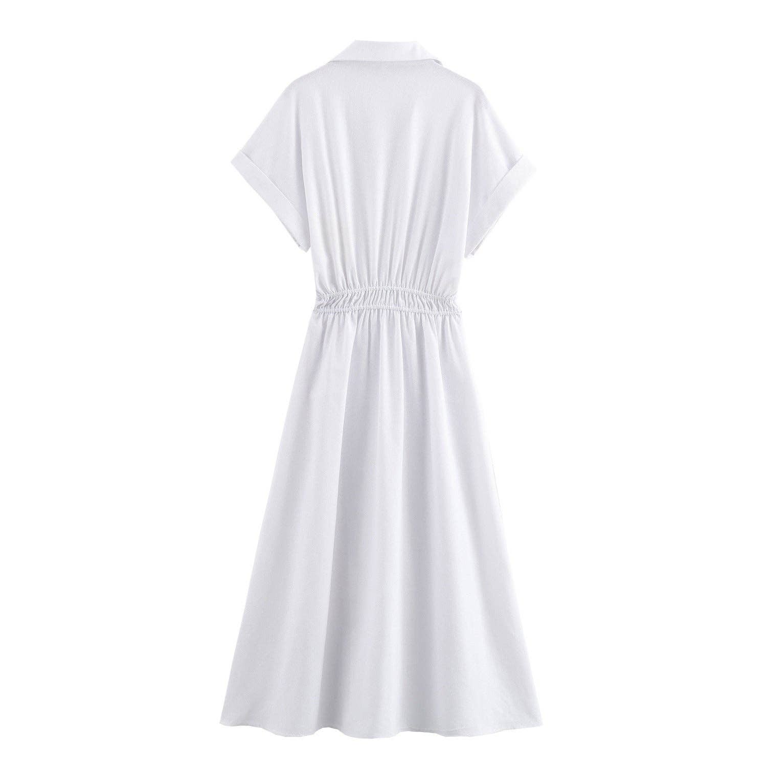 Marayn – wholesale Dress – Women's – Spring Linen Blend Midi Shirt Dress Chic Global Style7