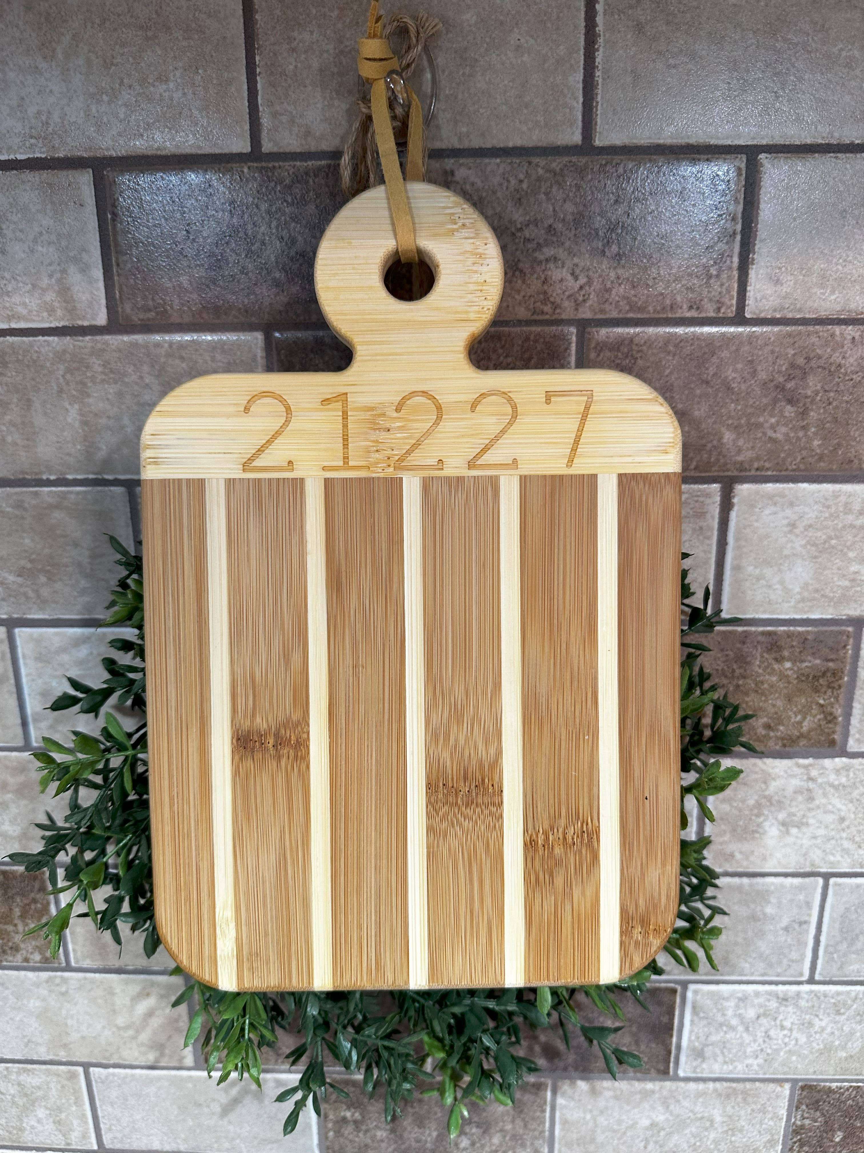 B4homemade, LLC - Wholesale Cutting Board - Customizable Zip Code Small Board