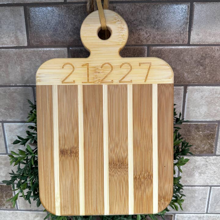 B4homemade, LLC - Wholesale Cutting Board - Customizable Zip Code Small Board0