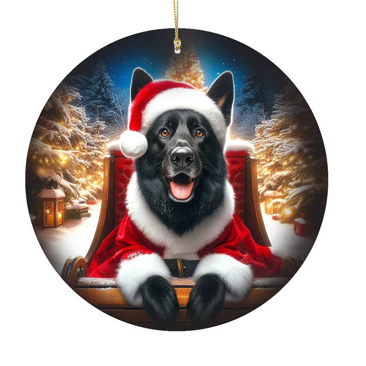Best of Breed Products - Wholesale Christmas Decoration - German Shepherd Black -Christmas Porcelain Ornament