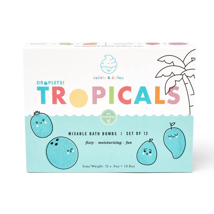 Dabble & Dollop - Wholesale Bath Bomb/Fizz - All-Natural Mini Bath Bombs - New Tropical Scents