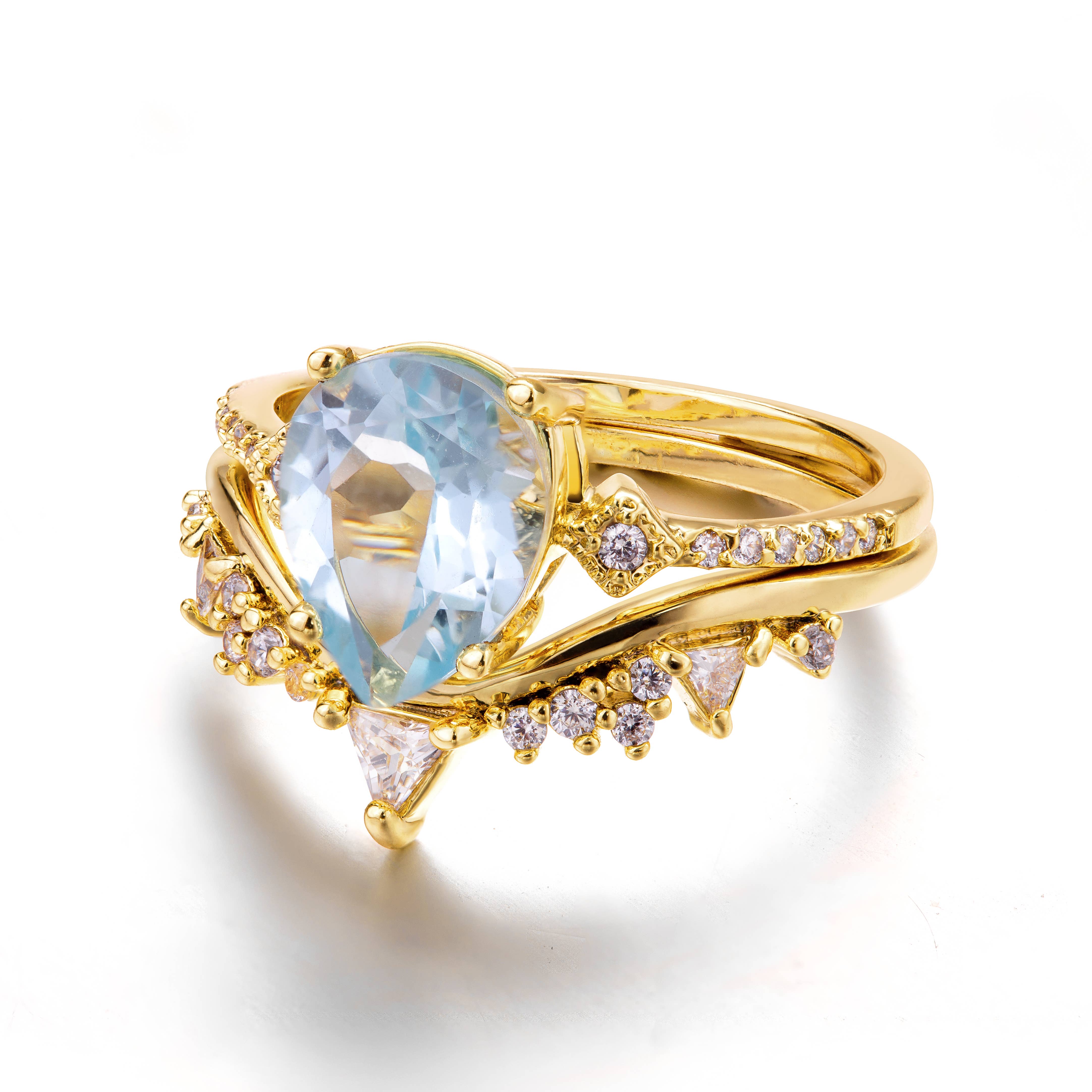 Heilo Jewelry - Wholesale Multi-Stone Ring - Blue Topaz Fantasy Ring1