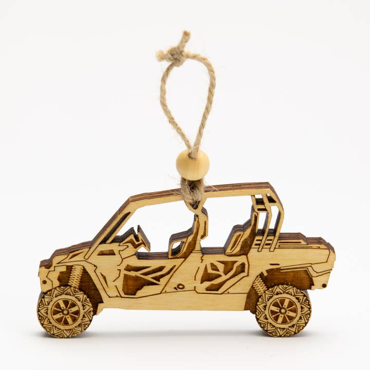 Four Seat Side-by-Side Ornament for wholesale by Beyond The Kerf