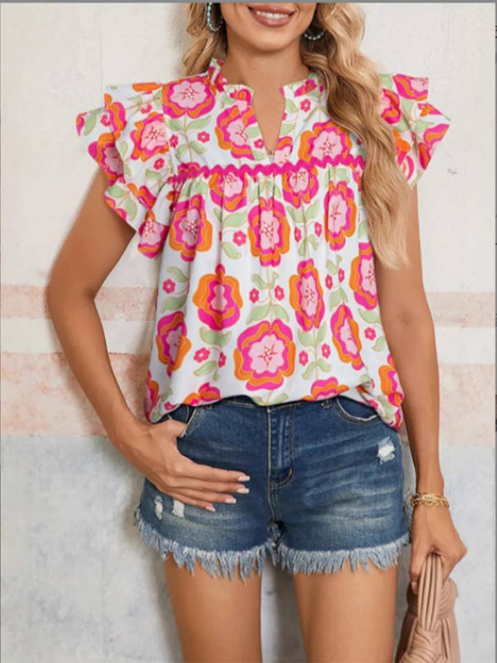 Folded V-neck Pullover Top for wholesale by Wholesalesir