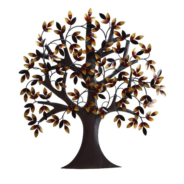 A-13862: METAL TREE WALL DECOR 31"W, 32"H for wholesale by Import Corner