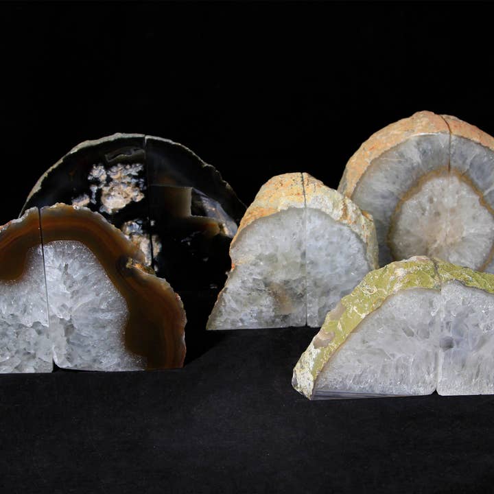 Cold River Mining - Wholesale Bookend - NATURAL AGATE BOOKENDS - Sold by Set0