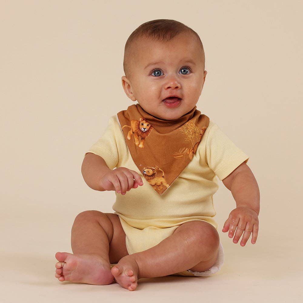 Snuggle Hunny – wholesale Bandana bib – Roar Organic Dribble Bib1