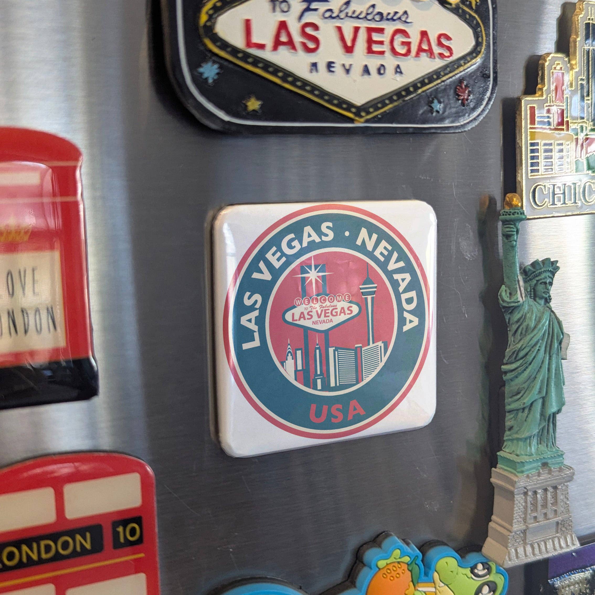 PhiloPerse – wholesale Magnet – Las Vegas Stamp Fridge Magnet2