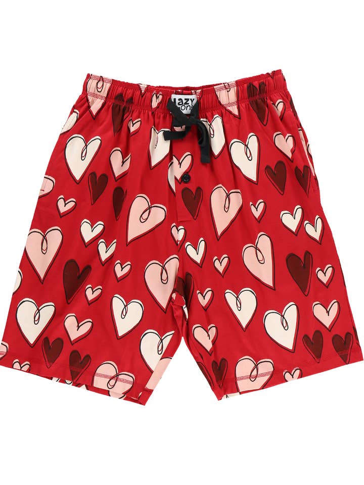 Hearts Men Shorts for wholesale by Lazy One
