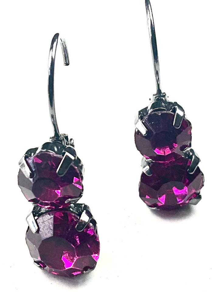 RC041A ER-DBL. Rhinestone On Latch / Fuchsia for wholesale by Lost & Found Trading