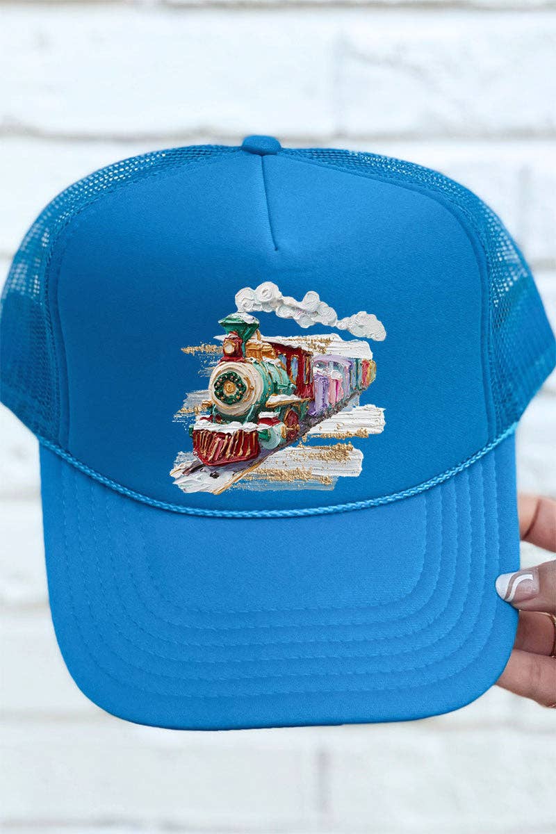 Wholesale Accessory Market - Wholesale Trucker Hat - Women's - The Painted Train Otto Columbia Blue Foam Front Trucker Hat0