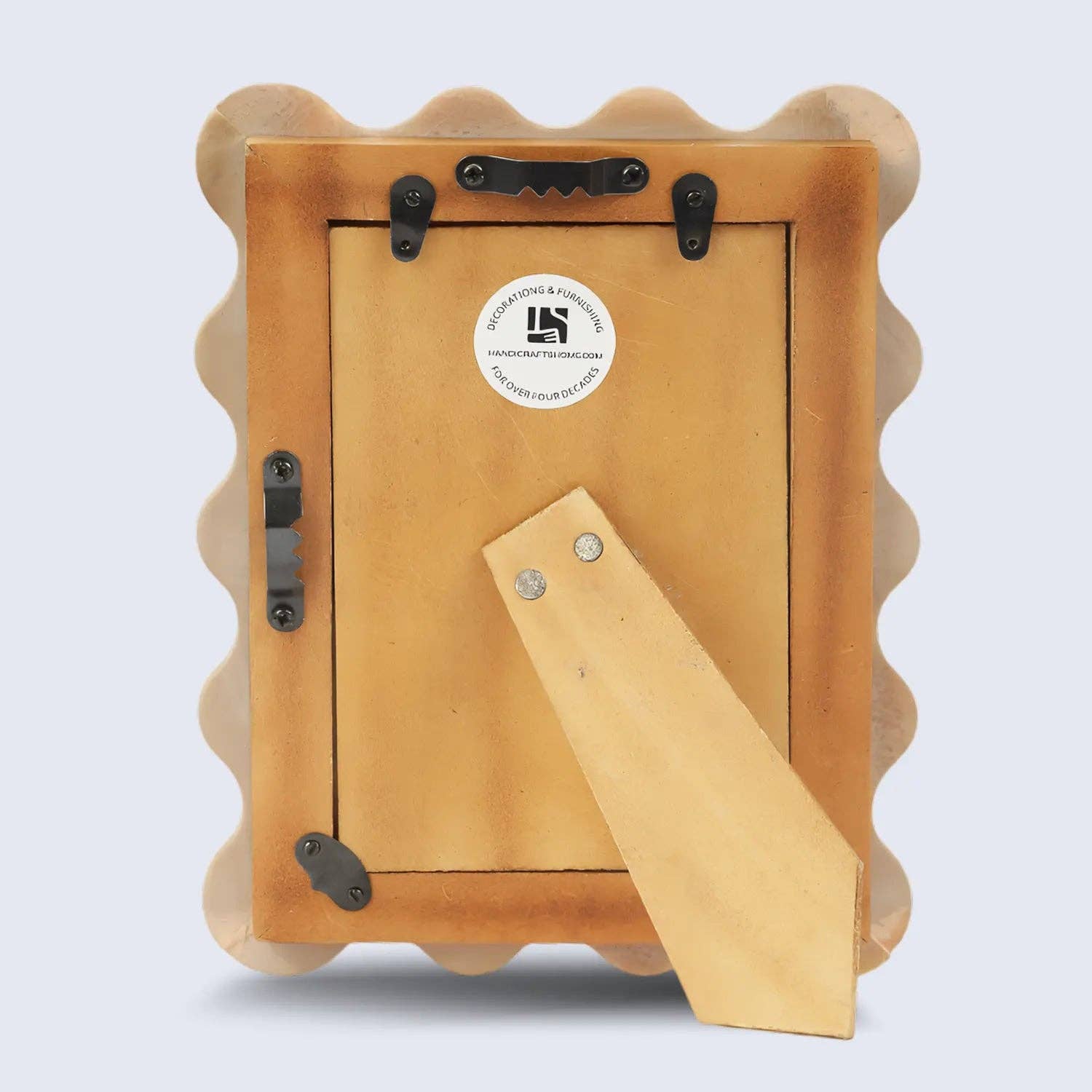 Handicrafts Home - Wholesale Picture Frame - Wave Scallop Picture Frame Brown & White - 4x6 & 5x75