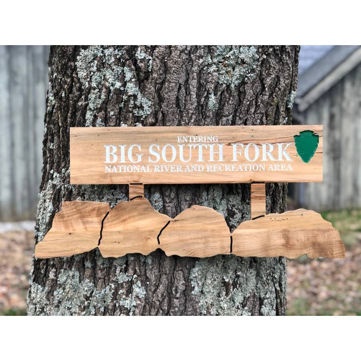 Decorazione da parete dell'area ricreativa nazionale Big South Fork Kentucky per la vendita all'ingrosso da parte di TinyWoodenSigns