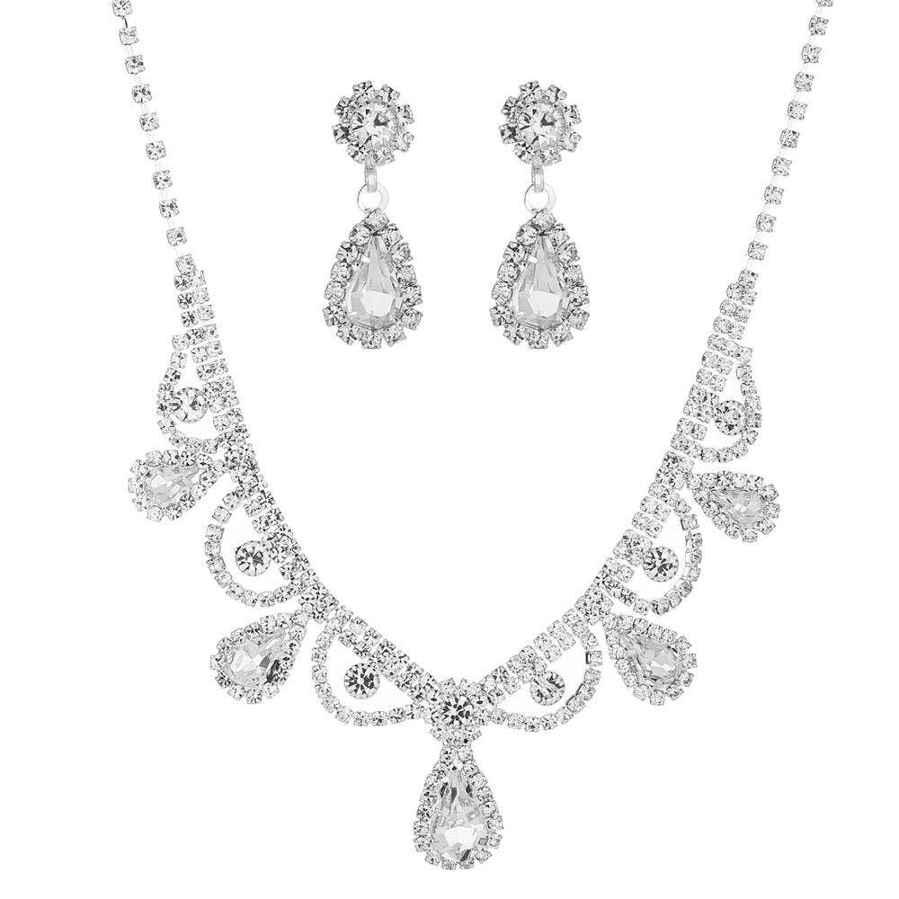 Oblige by G - Wholesale Jewelry Set - Crystal Rhinestone Necklace Set 18834 18835 18836 188374