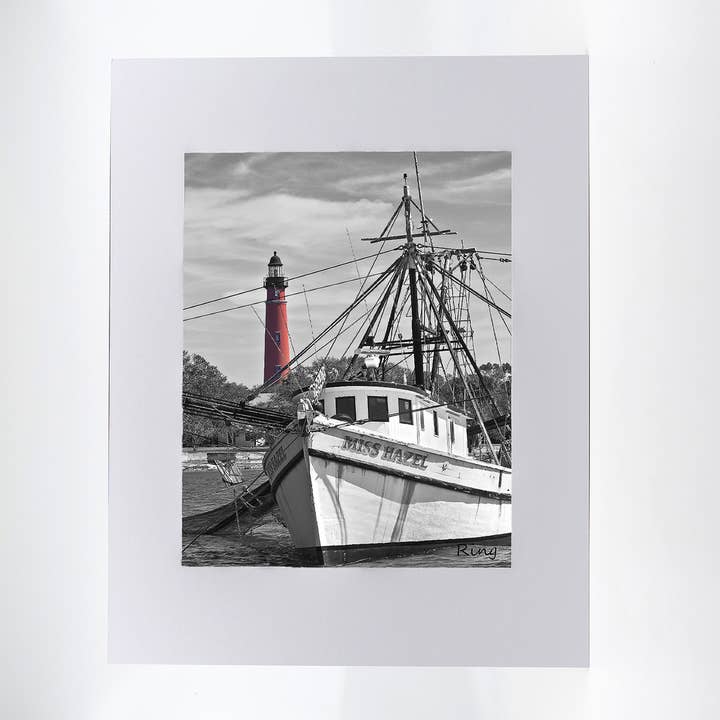 Artwork-Ponce Inlet Lighthouse Miss Hazel for wholesale by Mike Ring Photography