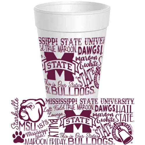 Mississippi State - Traditions Font Wrap - 10 pack for wholesale by Sassy Cups