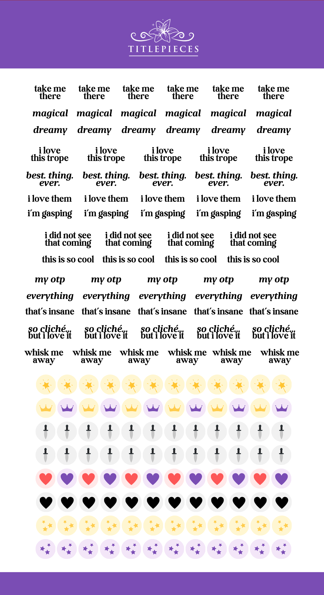 TitlePieces - Wholesale Sticker - Annotation Stickers (Genre)5