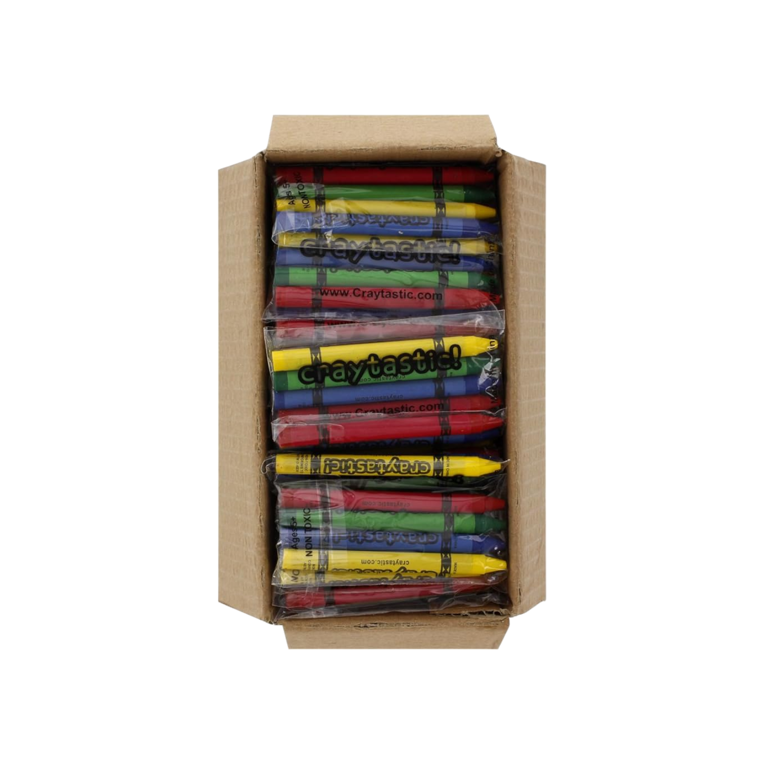 203 Brands - Wholesale Crayons - Kids & Baby - Craytastic! 75 Bulk 4-Packs of Crayons in Cellophane1