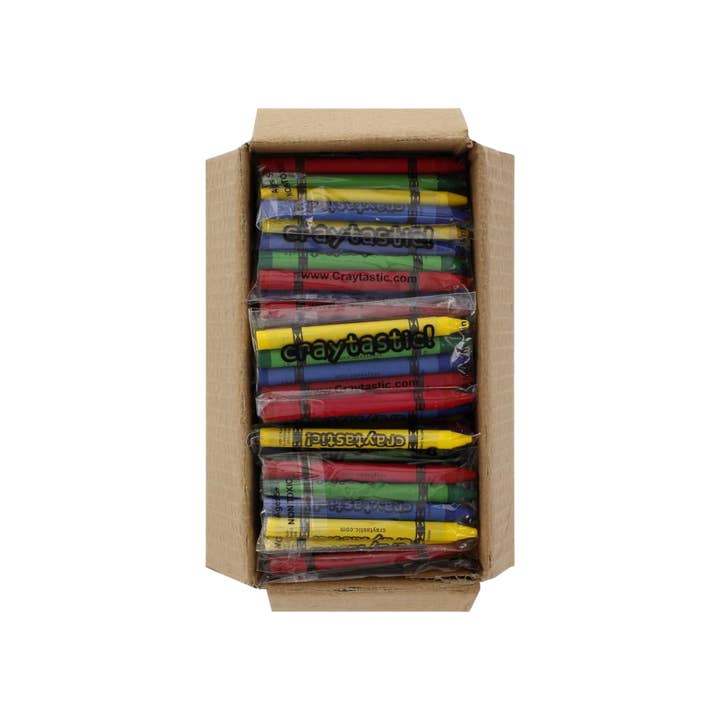 203 Brands - Wholesale Crayons - Kids & Baby - Craytastic! 75 Bulk 4-Packs of Crayons in Cellophane1