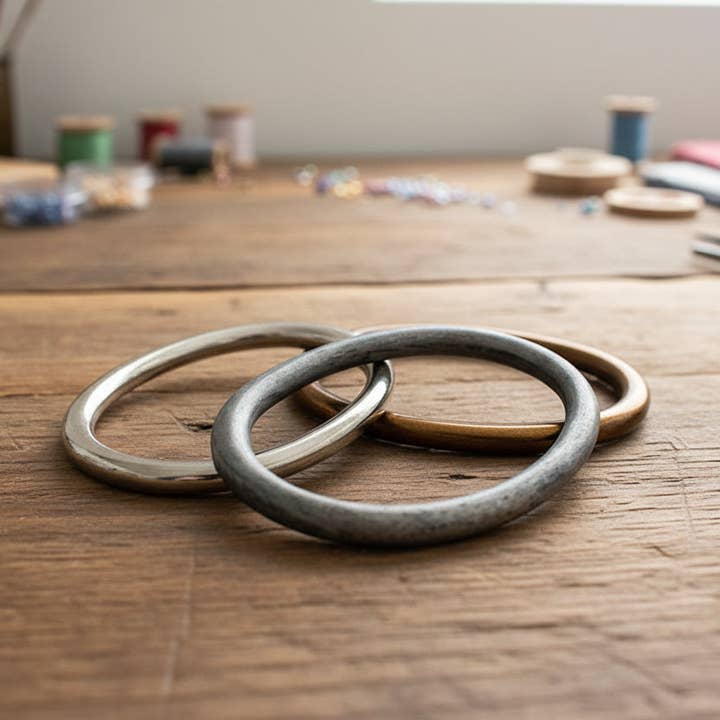 Ovale Metallringe Bastelset – 3 Stück 65mmx50mm – Gold, Glänzendes Silber & Matt Gesprenkeltes Finish #30 für den Großhandel von WelcomeYarn