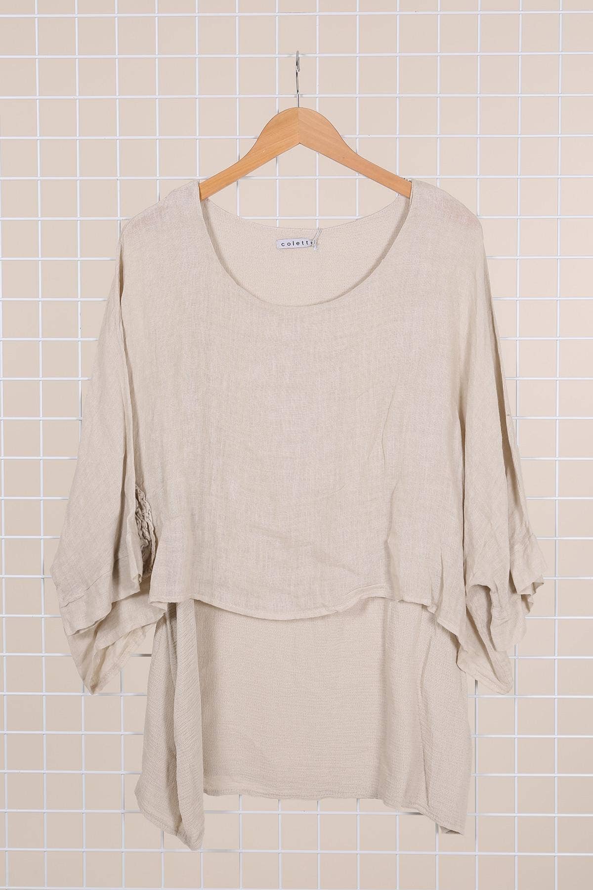 la maison des fibres naturelles - Wholesale Tunic - Women's - Linen tunic lined with cotton 87070 50% linen 50% cotton5