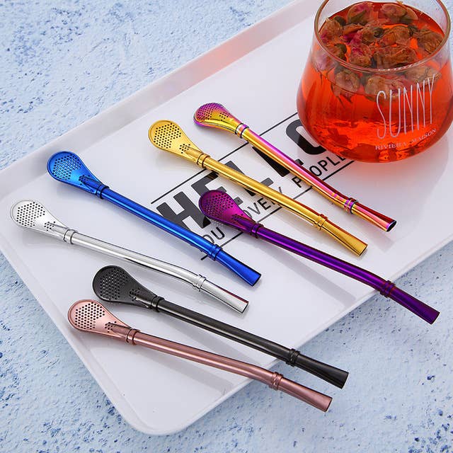 Sostraw & SmartThings - Wholesale Drinking Straw - Maté Straw - Stainless Steel Bombilla - 4 colors available