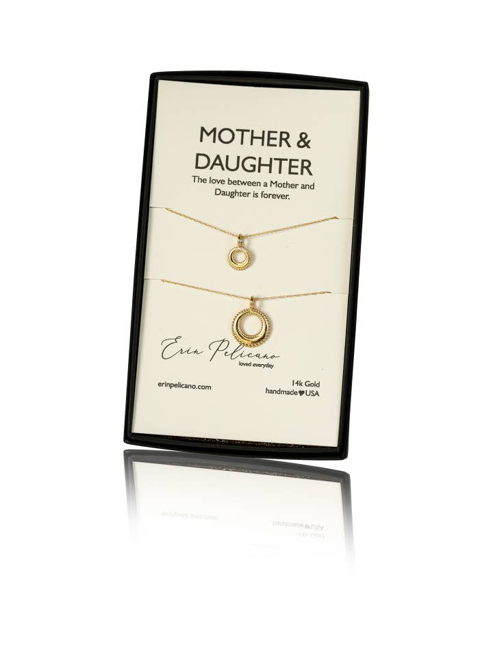 (Single Necklace) Mother Moon - 14k Gold for wholesale by Erin Pelicano Jewelry
