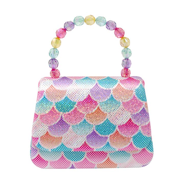 Shimmering Mermaid Scale Hard Handbag | Pack of 2 for wholesale by Pink Poppy USA