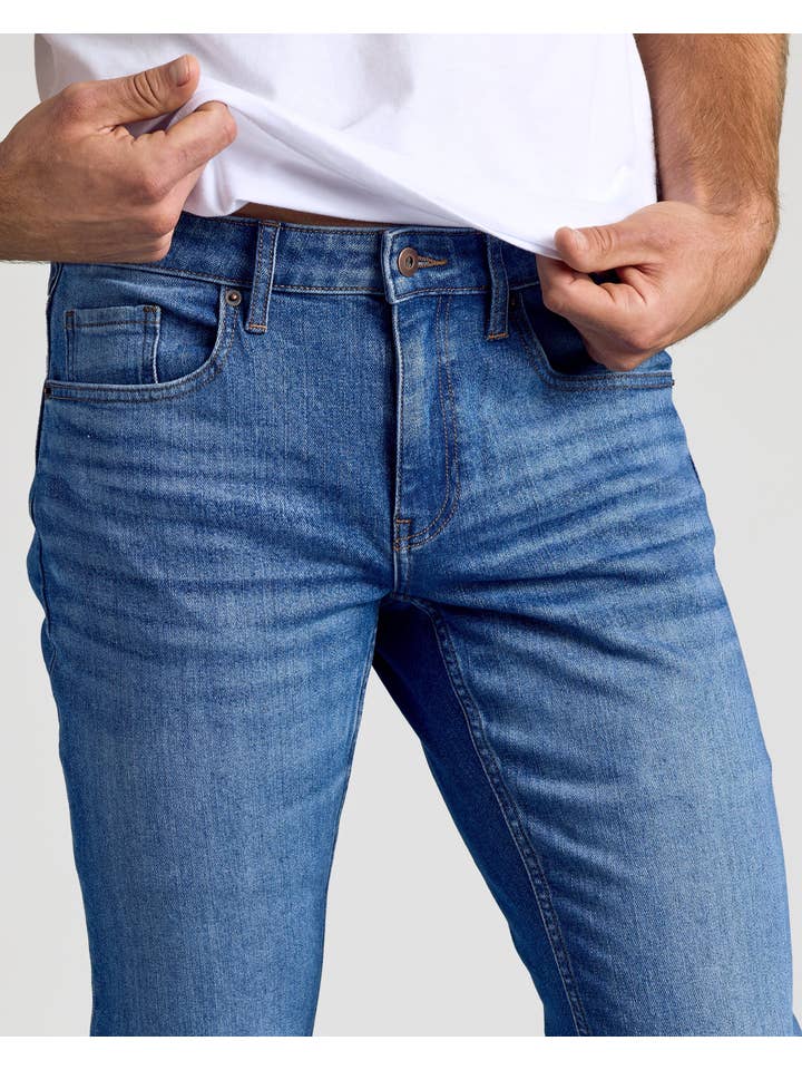 True Classic - Wholesale Jeans - Men's - Medium Indigo Wash Slim Authentic Denim Jeans4