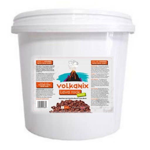 Wormganix Worm Castings - Wholesale Planting/Potting Soil - Volkanix Terra Geothermal Pure Lava Rock 3kg (5 Litre) Bucket Decorative Top Dressing