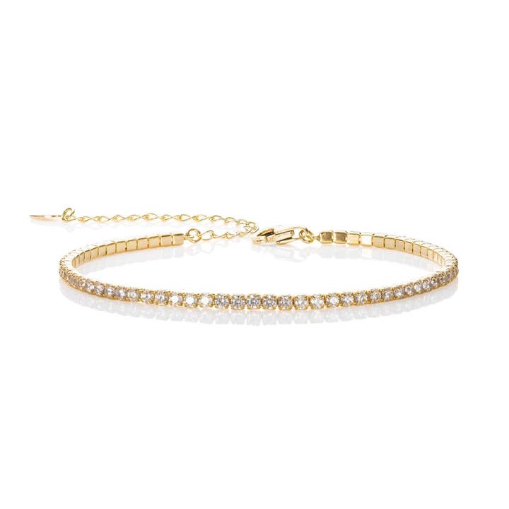 Gold Plated Skinny Tennis Bracelet for Women for wholesale by Namana