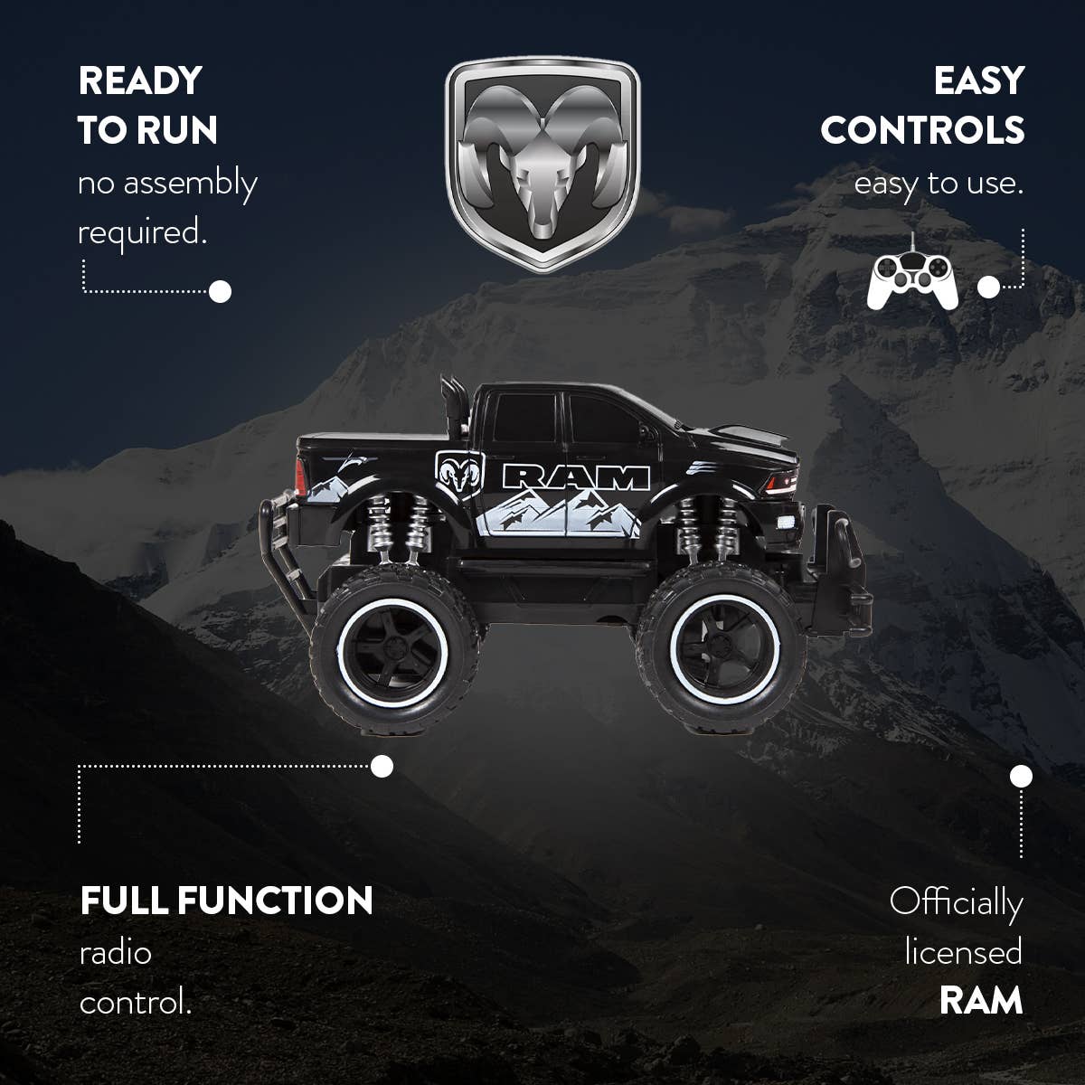 World Tech Toys - Wholesale Electronic Toy - Kids & Baby - 1:24 Remote Control Ram 2500 RTR  Electric RC Monster Truck3