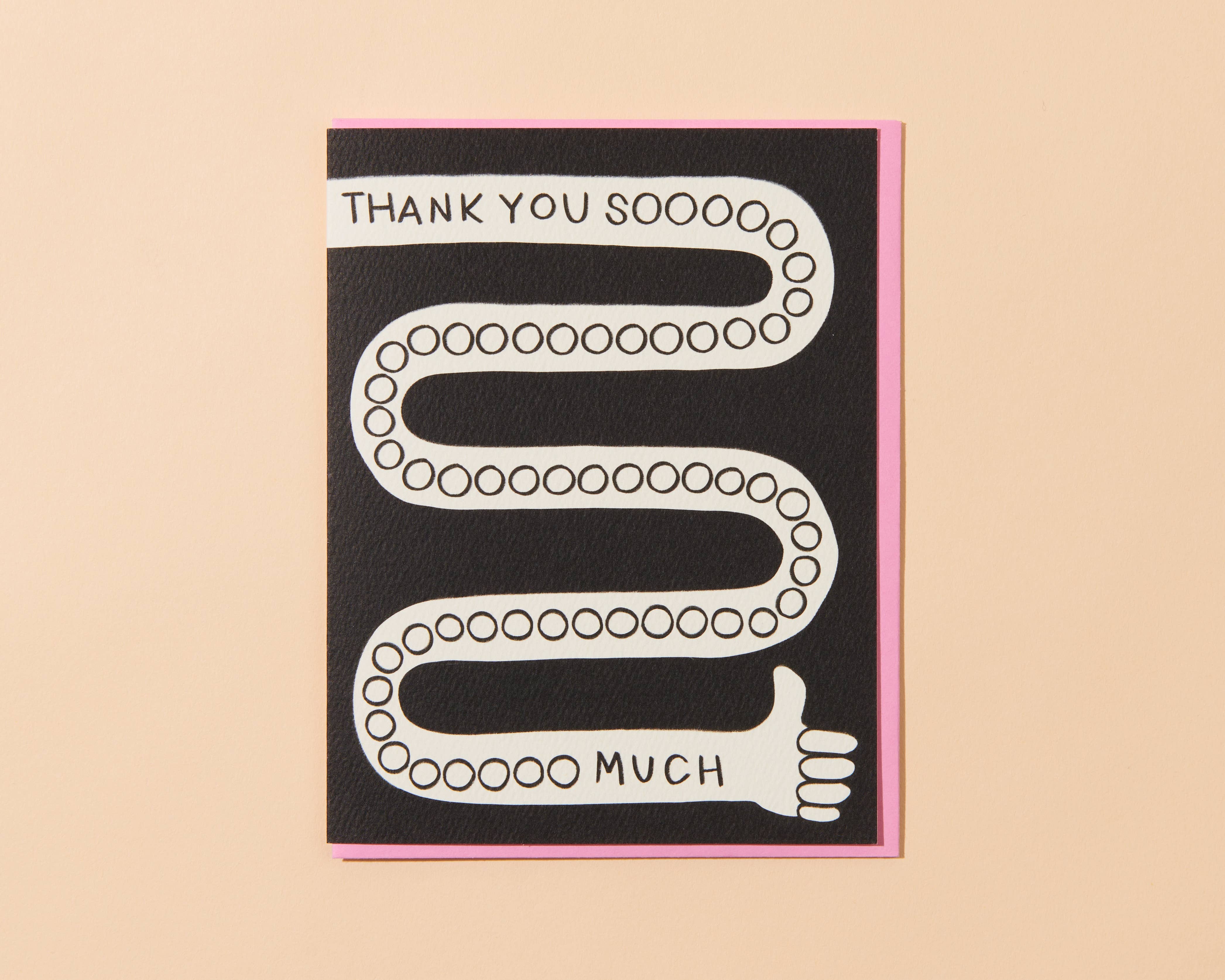 And Here We Are - Wholesale Thank You Card - Thanks Soooo Much Greeting Card - Made in USA, Cute, Funny, Thumbs Up