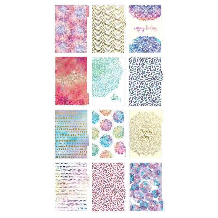 Paper House Productions - Wholesale Planner - Watercolor Mandala Mini 12 Month Undated Planner