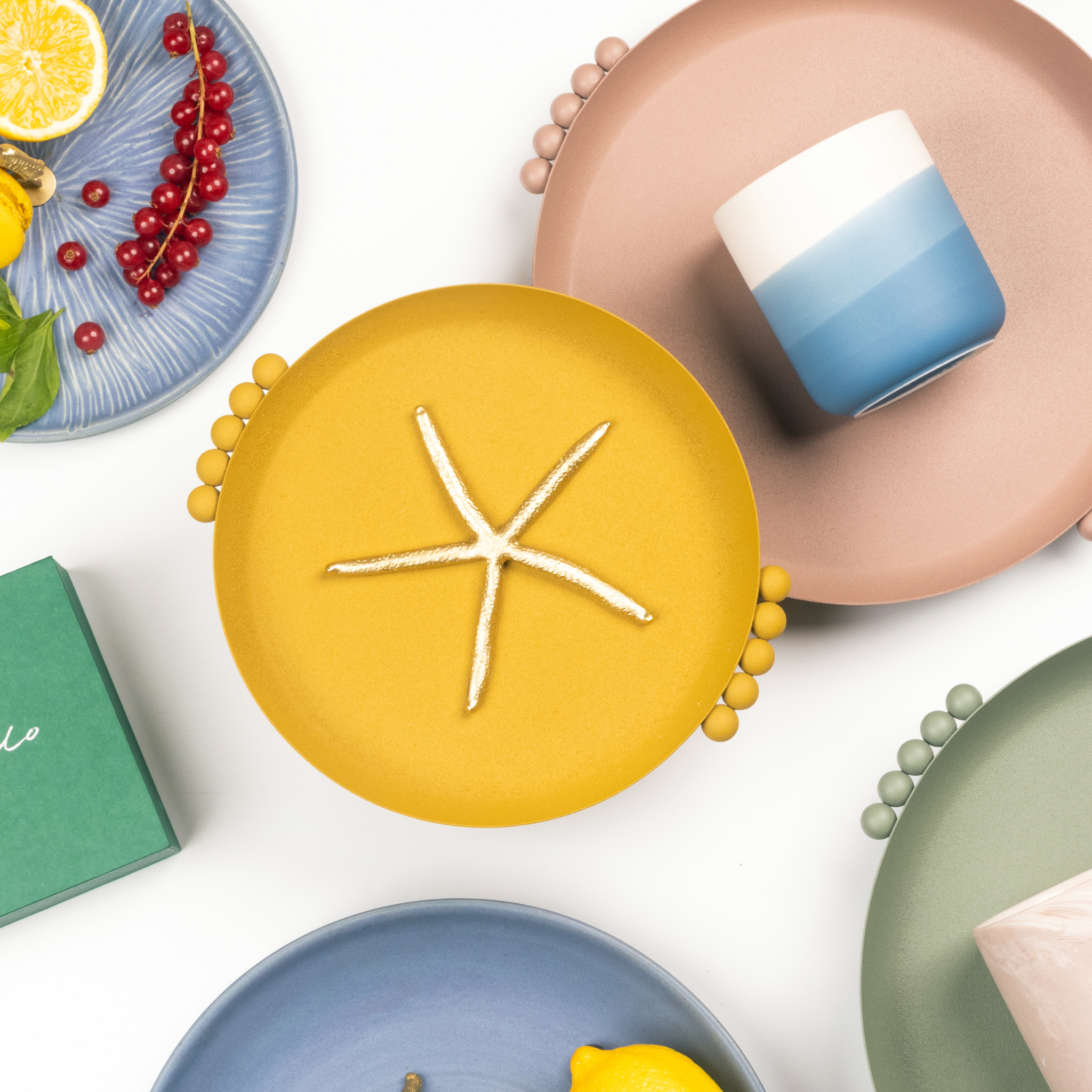 Casa Amarosa - Wholesale Decorative Tray - Elan Trays- Dusty Pink, 10.03 Inches 2