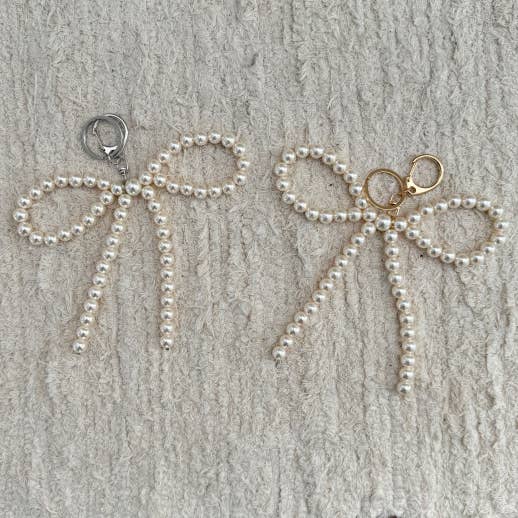 MOND HAUS - Wholesale Keychain - Women's - Fonda Keychain | Chubby Pearl Beaded Ribbon Charm7